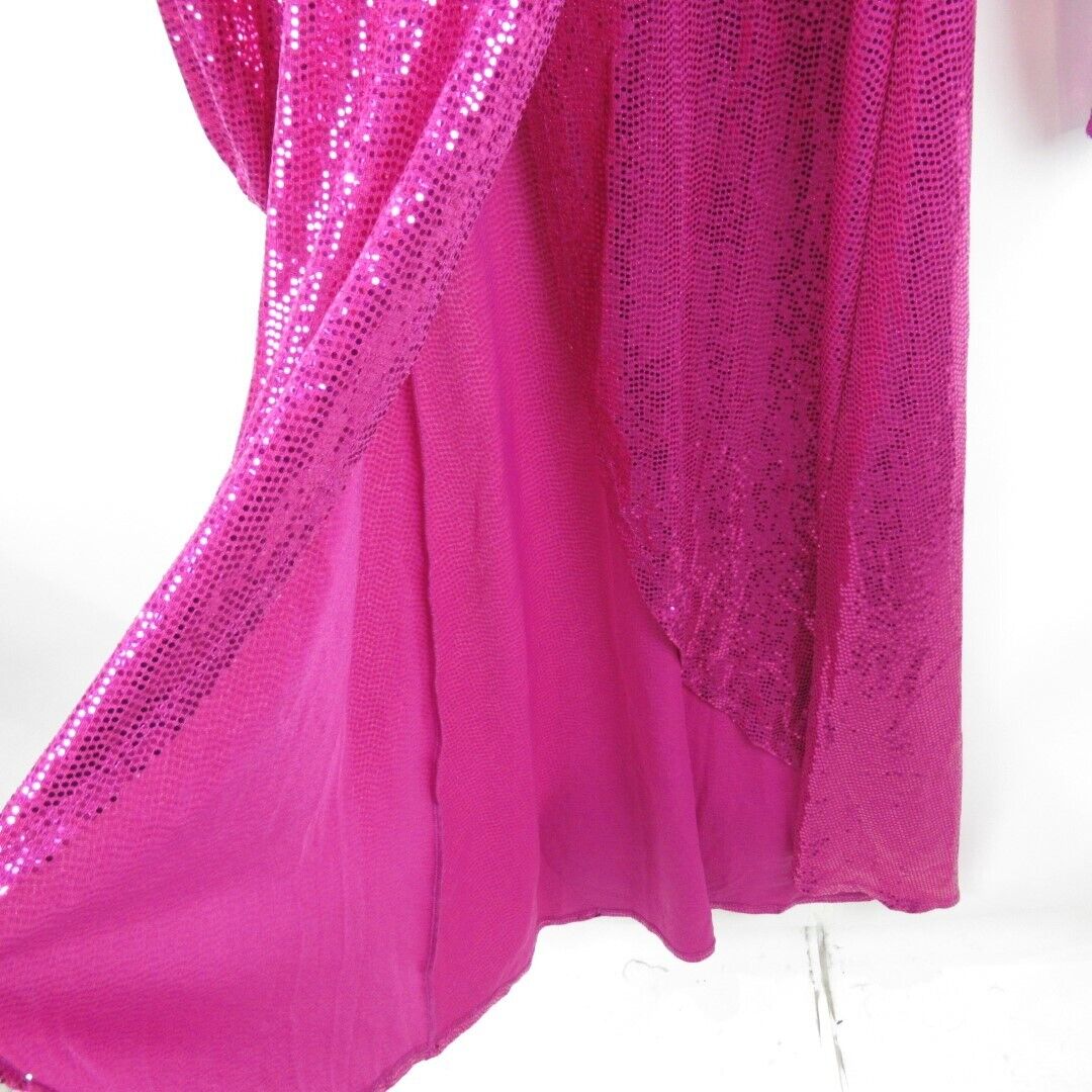 Flounce London Petite Wrap Sequin Maxi Dress Ladies UK 4 Fuschia Pink