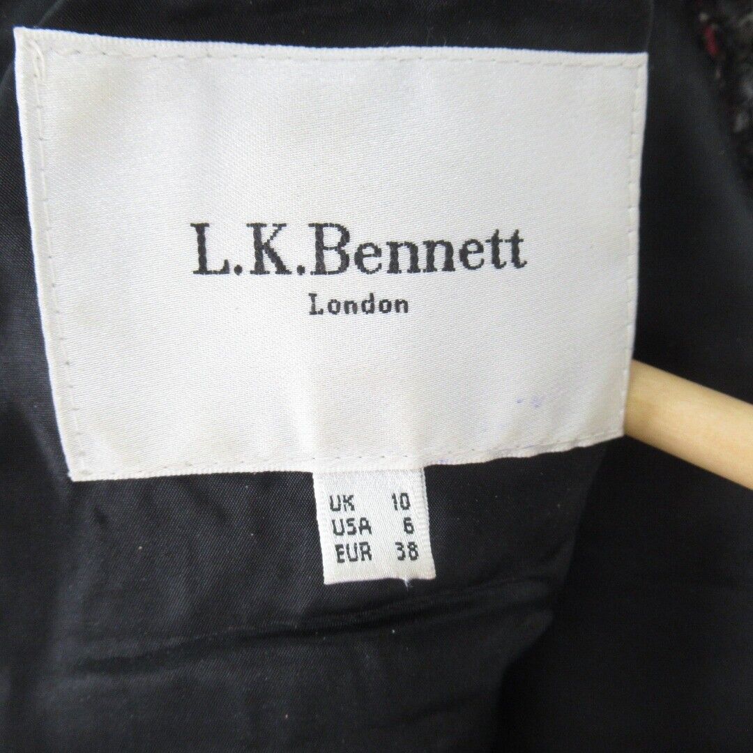 L.K. Bennett London Pink Textile Dress UK10 Pockets Smart Casual Party Outfit