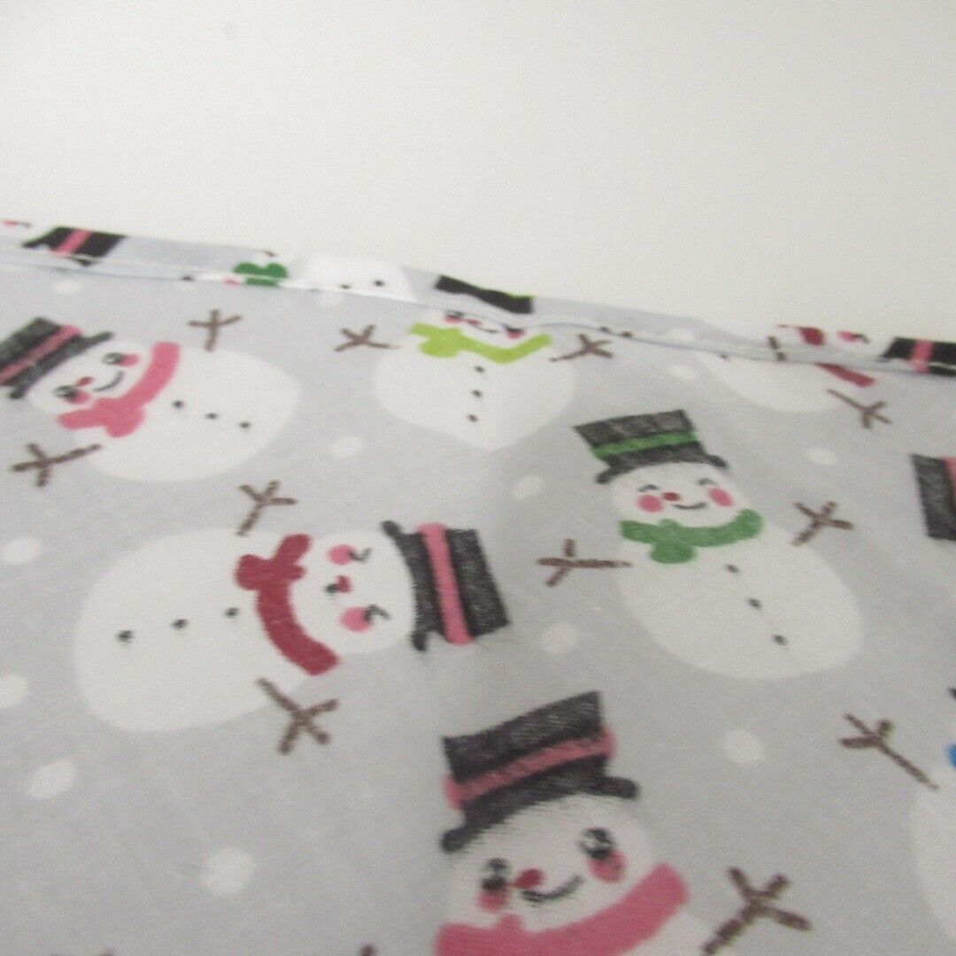 Grey Snowman Bandanna For Dogs 42cm Length Synthetic Cotton Wagytail