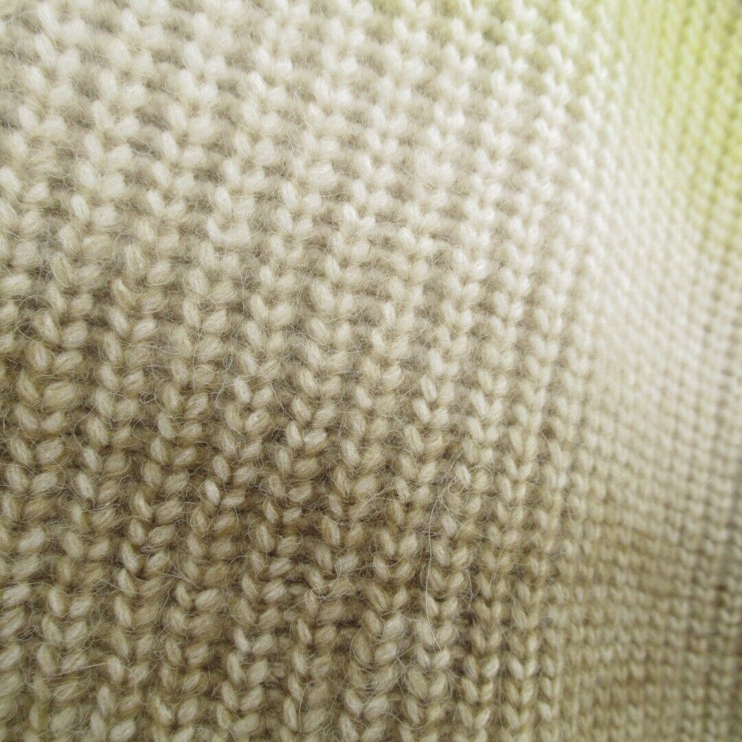 White Stuff UK8 Knit Jumper Spring Spacedye Green Mlt Ombre Gradient Wool Blend