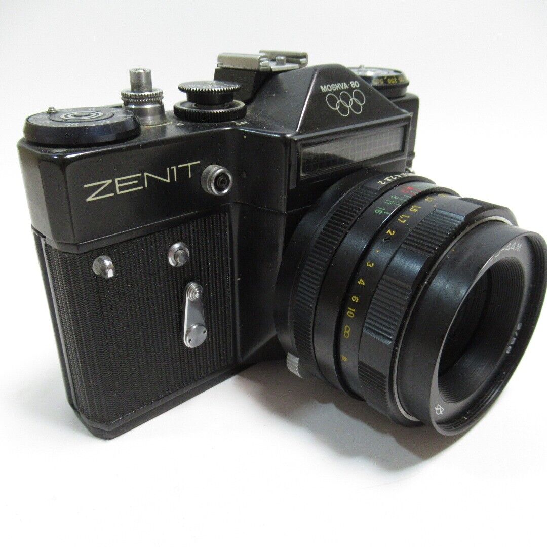Zenit Moshva-80 EM Olympics 1980 Edition Black 35mm Film Camera w/ Case UNTESTED