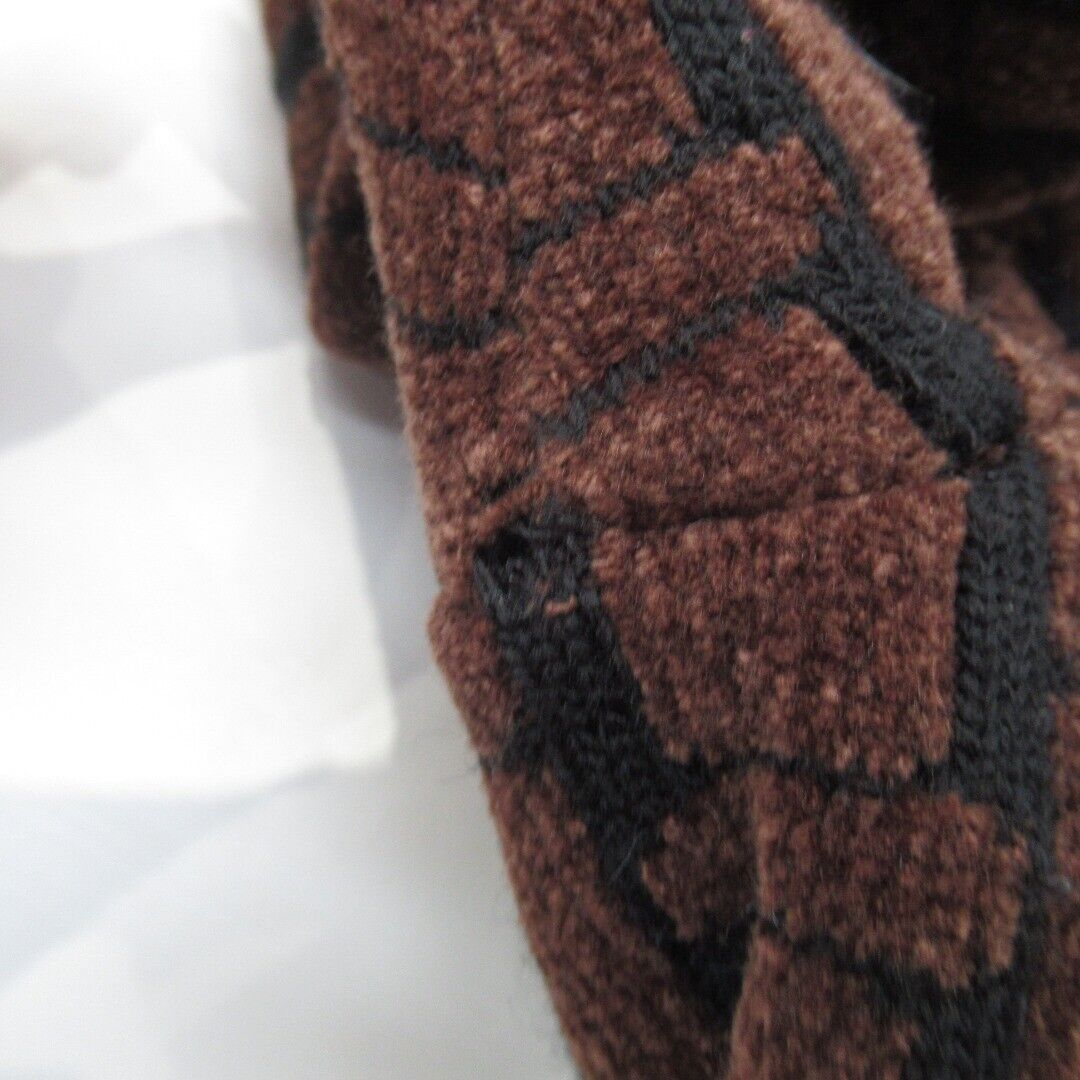 Black Wood Originals L Coat Brown Black Texture Vintage Long Toggle Cardigan 60s