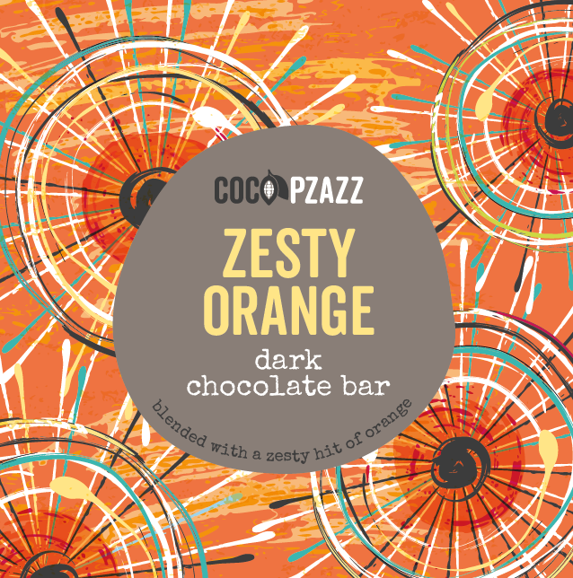 Coco Pzazz Vegan Zesty Orange Dark Chocolate