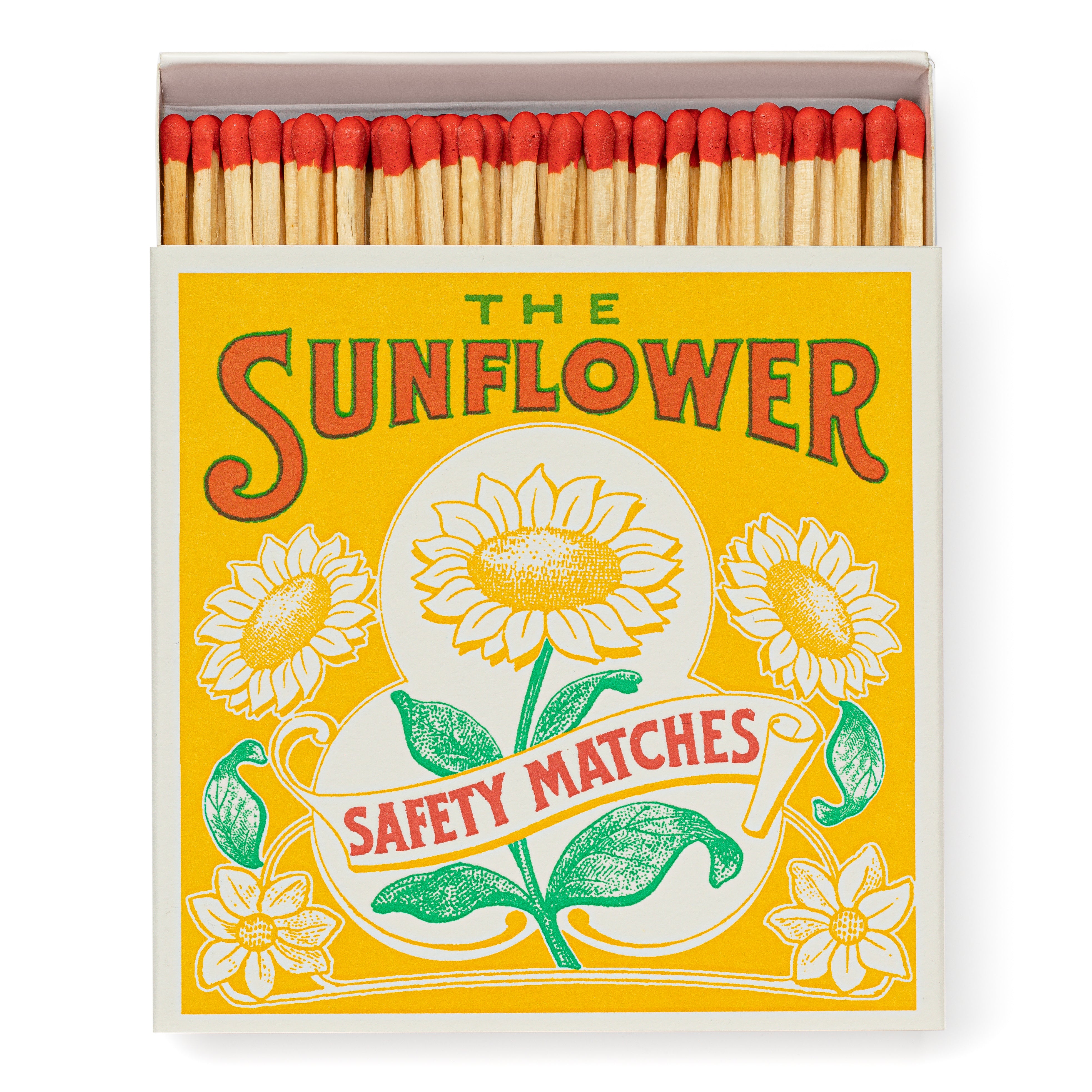 Archivist Sunflower Match Box- 100 Long Matches
