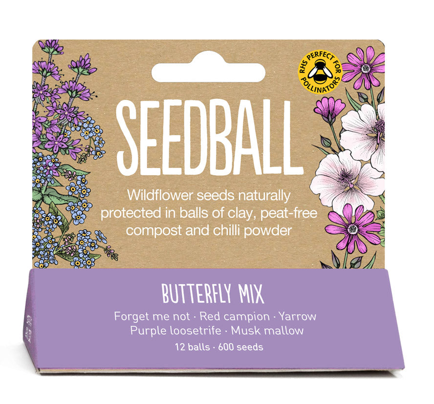 Seedball Mini Meadow Bamboo Pots Butterfly Mix