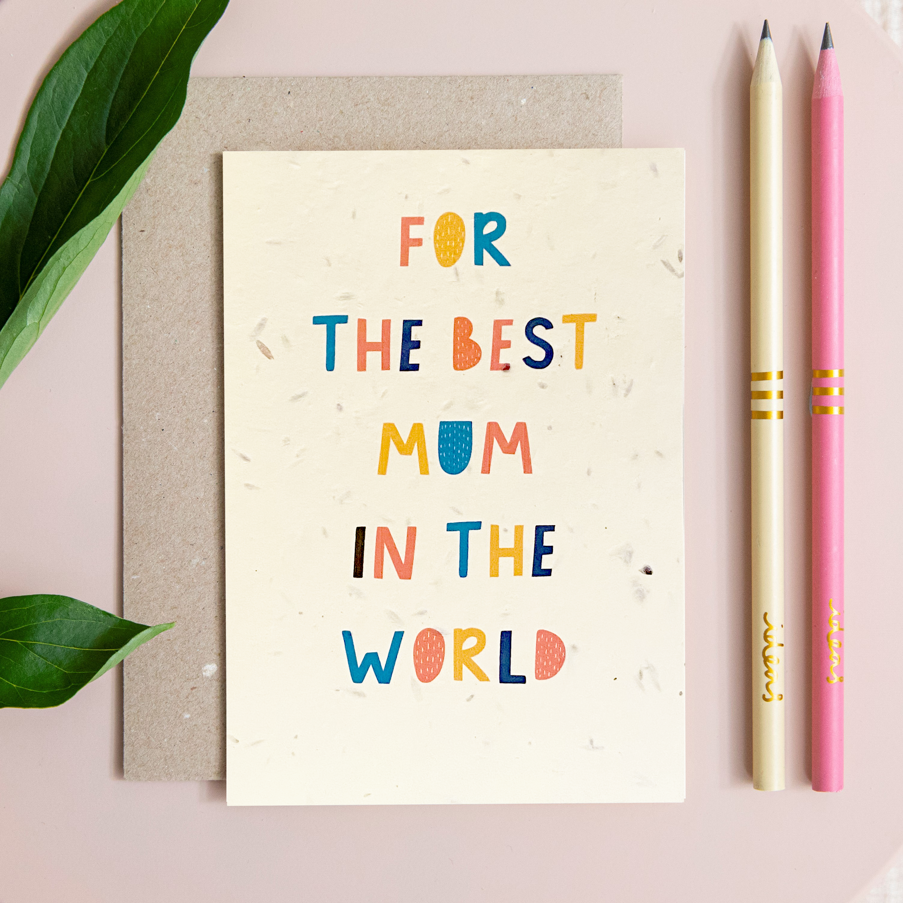 Best Mum in the World Recycled Plantable Seed Mothers Day Card