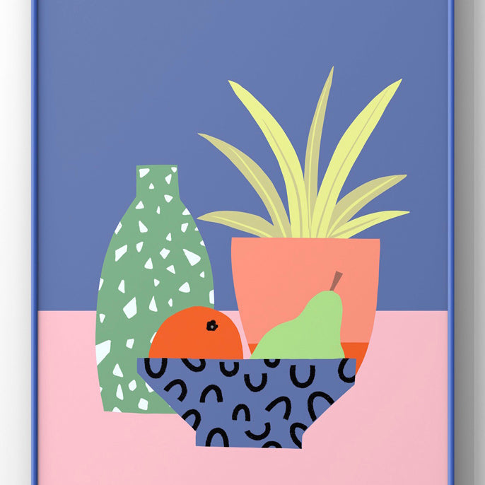'Still Life with Terrazzo Vase' A4 Print
