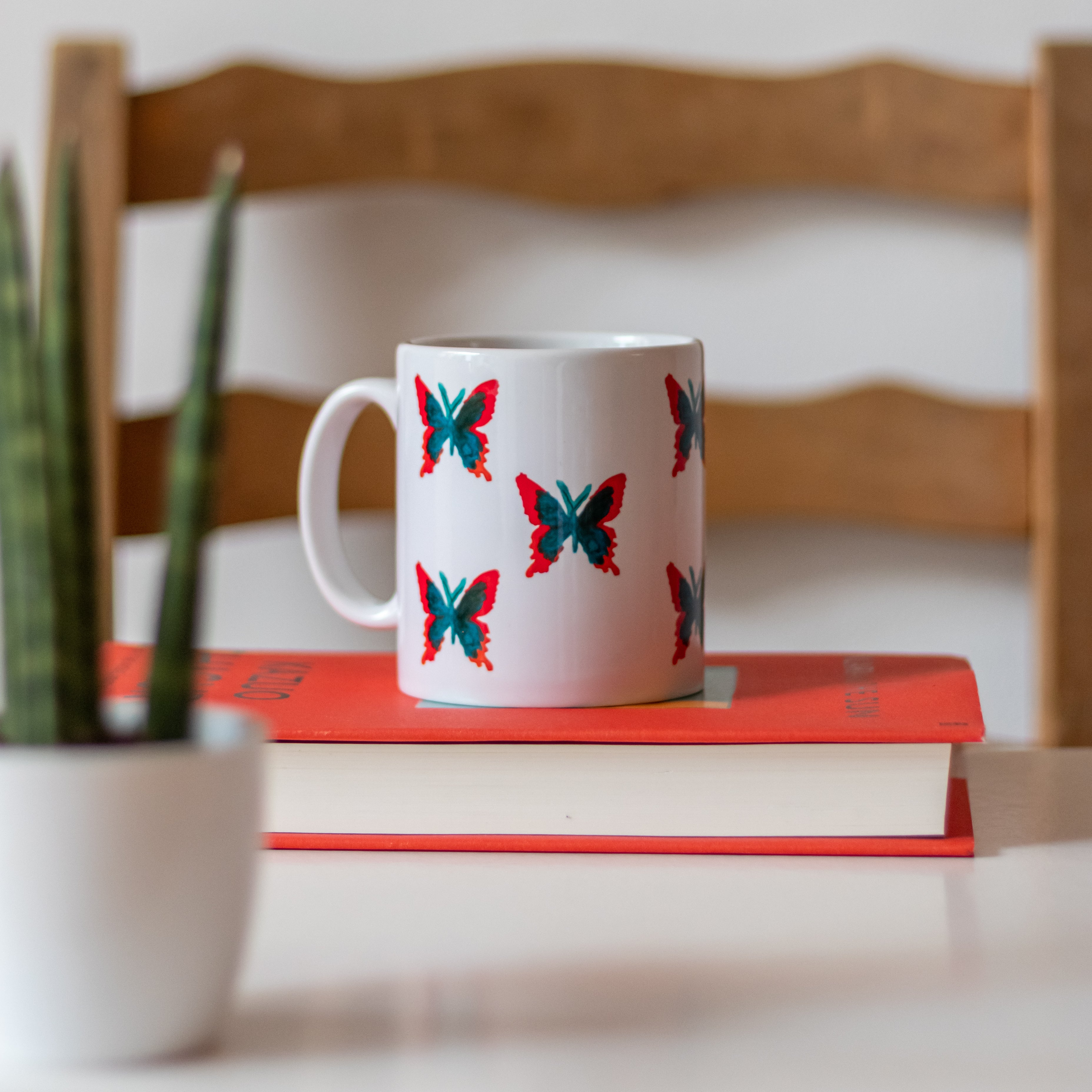 Designed by Refugees Butterfly Print Coffee Mug