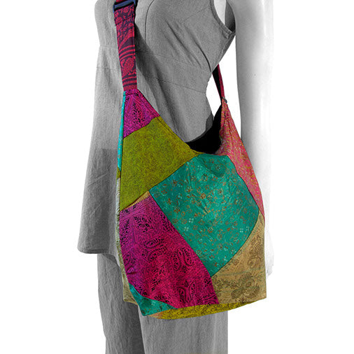 Fold out Recycled Sari Bag – ThoughtfulLiving