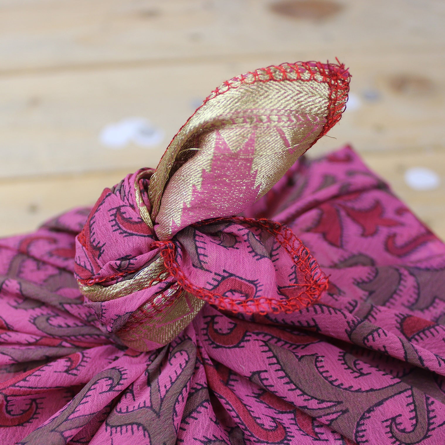 Recycled Sari Fabric Gift Wrap