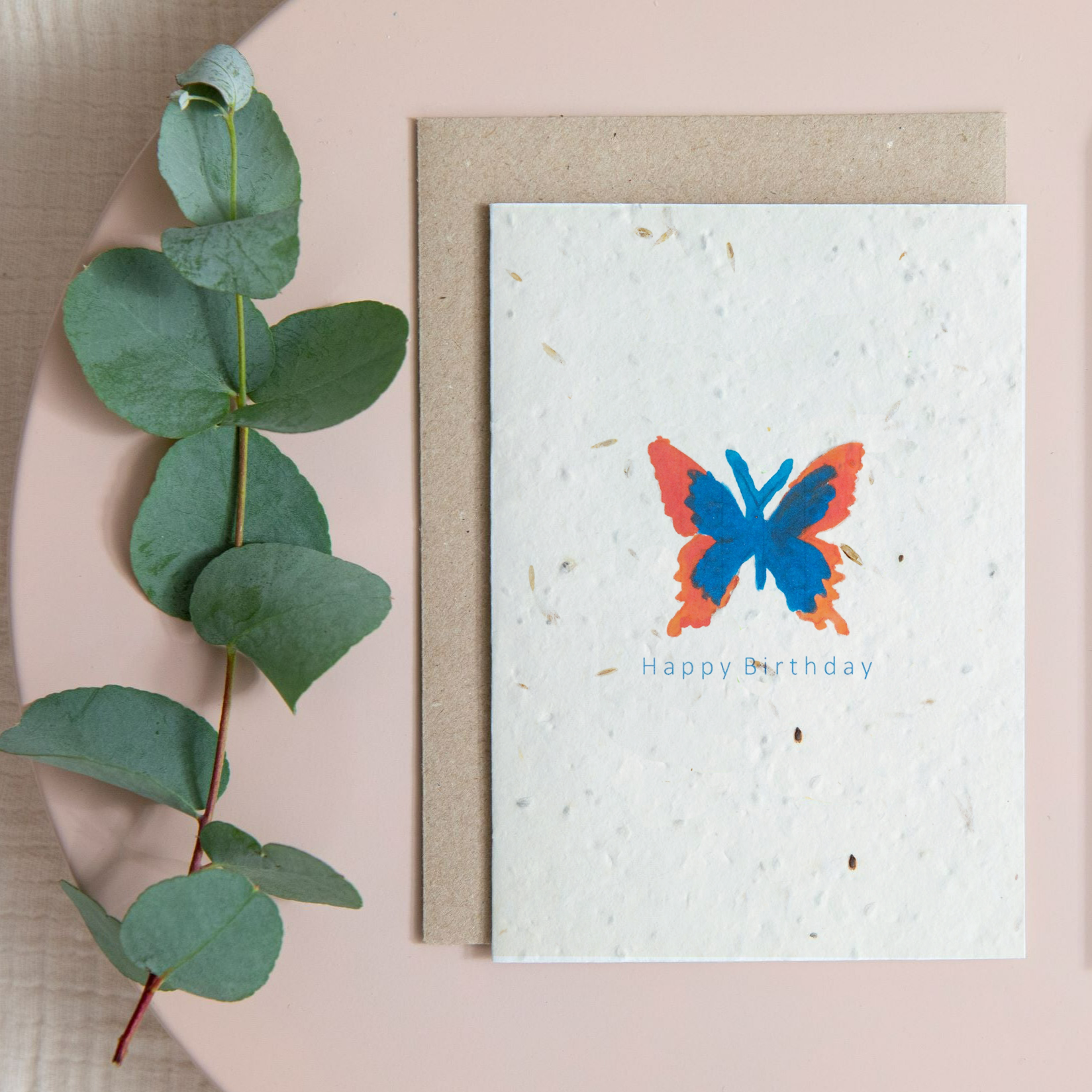 Designed by Refugees Butterfly Birthday Recycled Paper Plantable Greetings Card