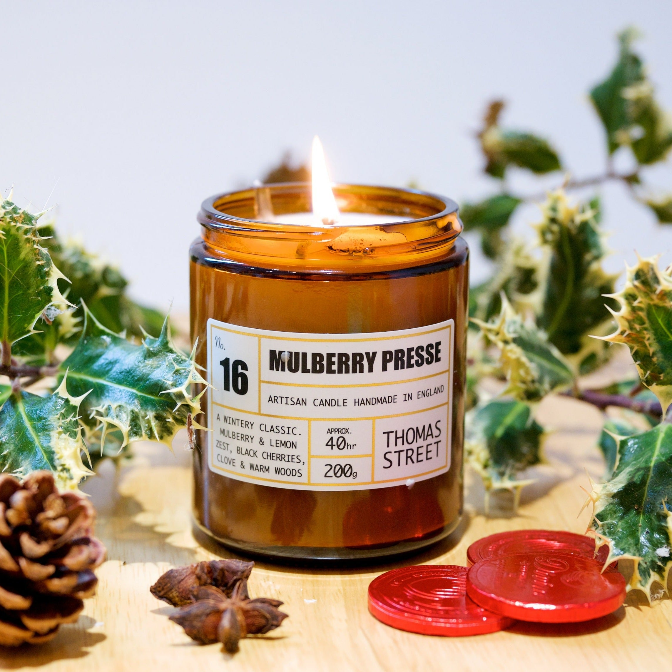 Thomas Street Mulberry Presse Scented Candle