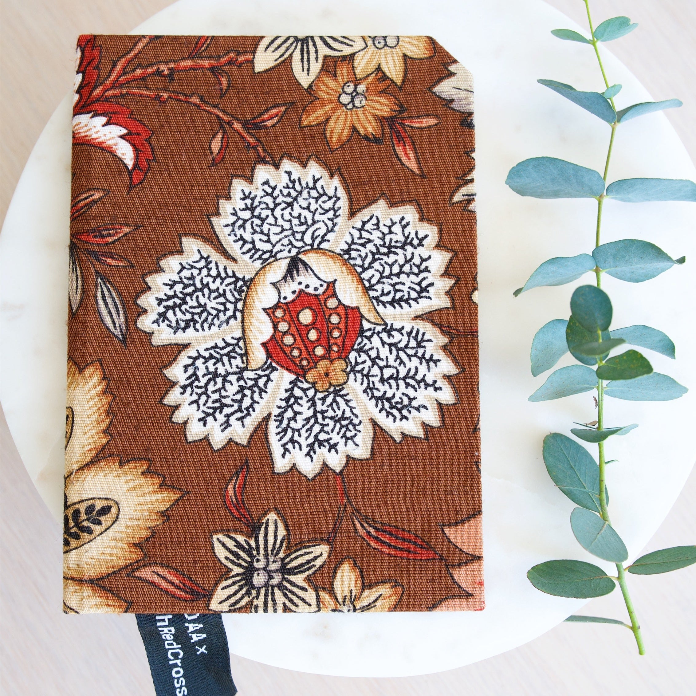 Premium Recycled Donated Fabric Floral A5 Notebook