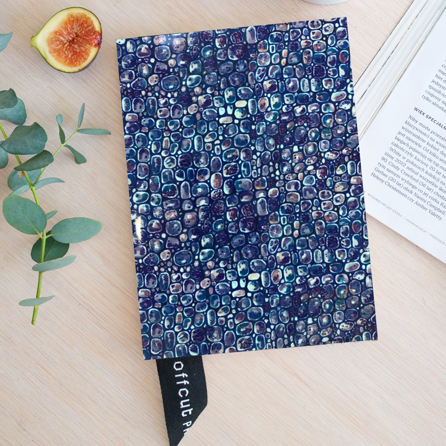 Premium Recycled Donated Fabric Pebble Print A5 Notebook