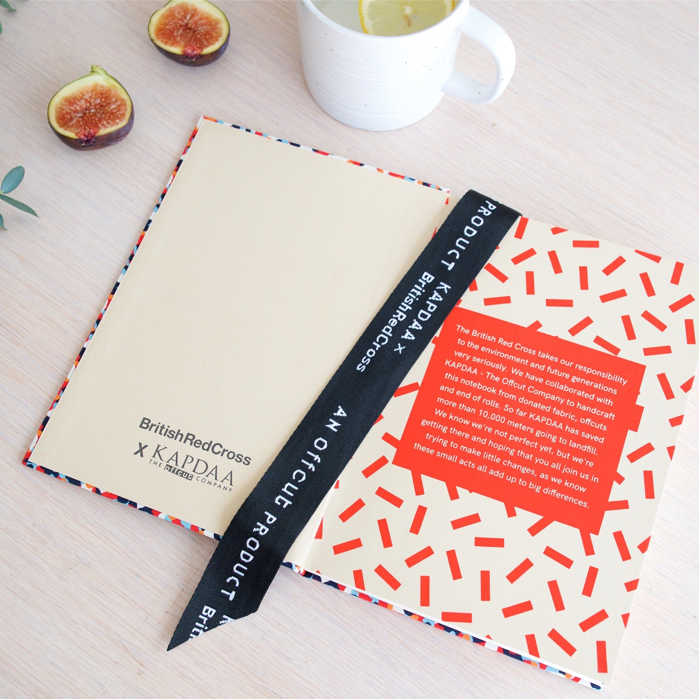 Premium Recycled Donated Fabric Pretty Floral Print A5 Notebook