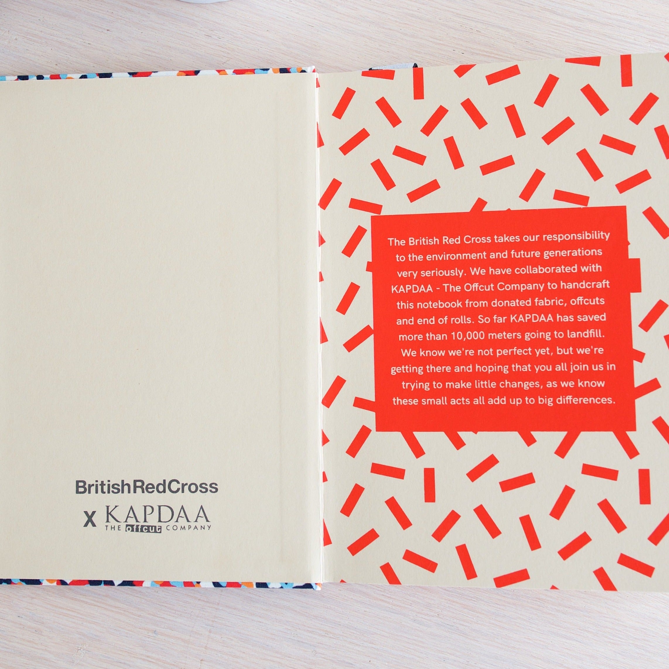 Premium Recycled Donated Fabric Pretty Floral Print A5 Notebook