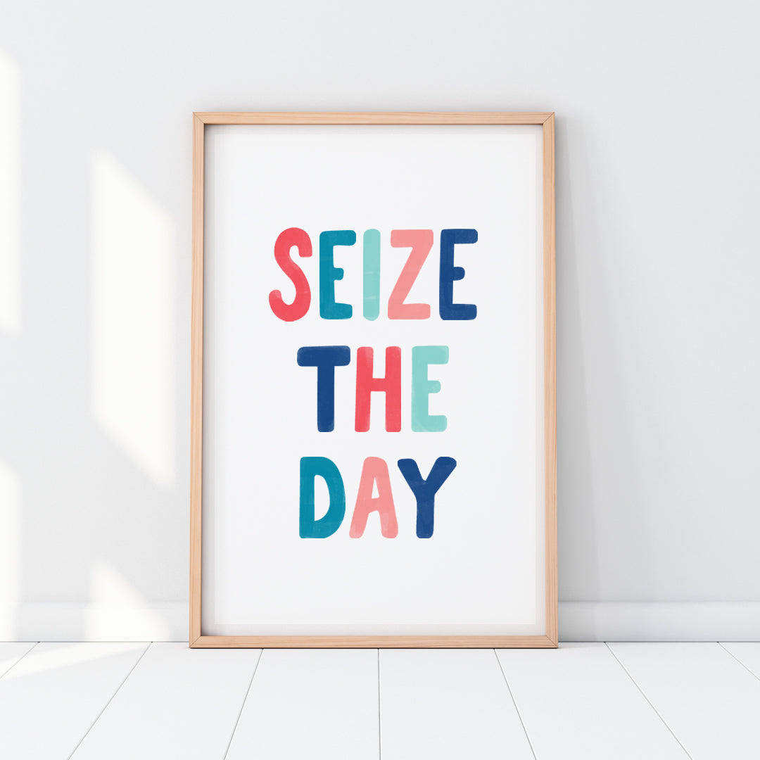 ‘Seize the Day’ eco-friendly typography print