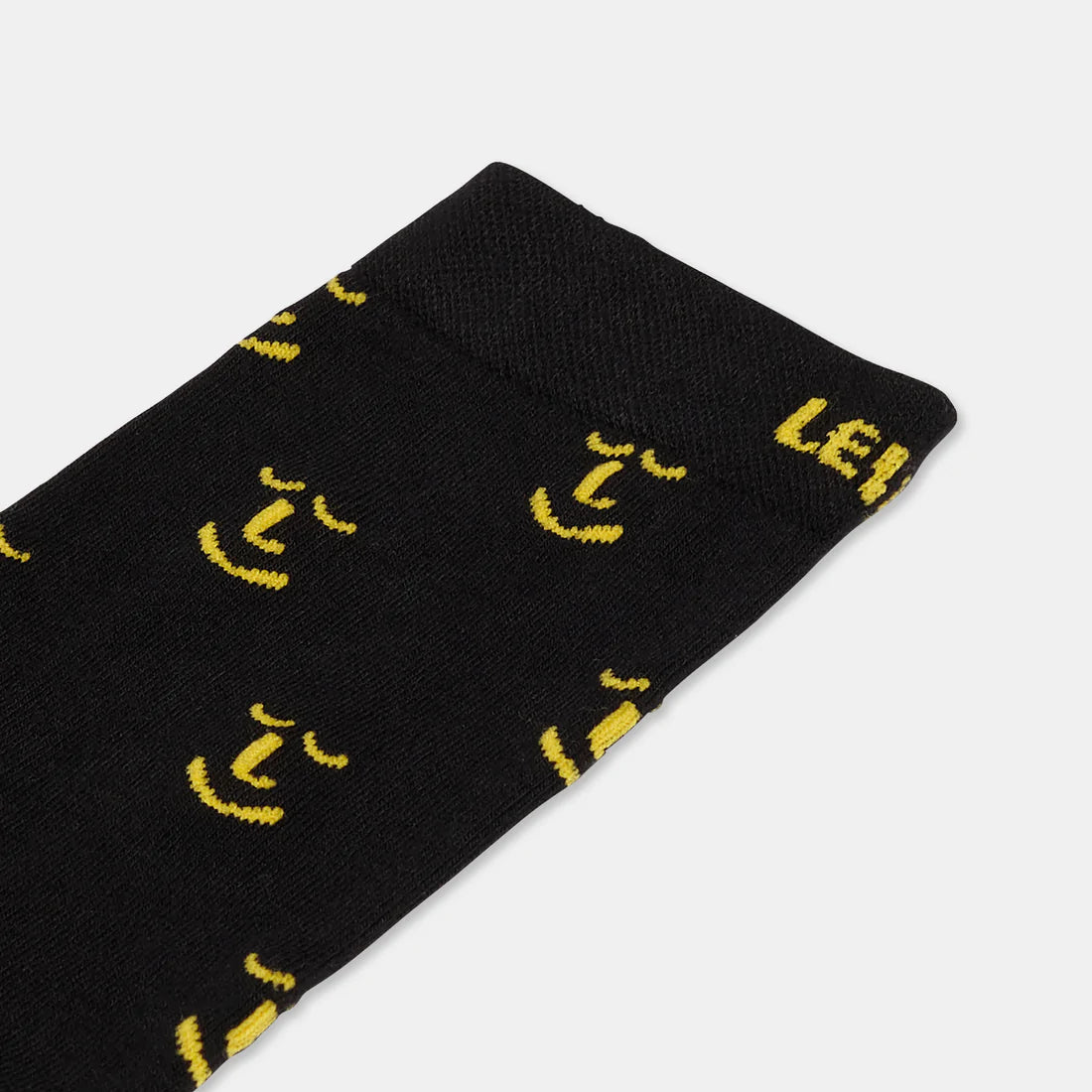 Leiho Black Smiley Bamboo Socks