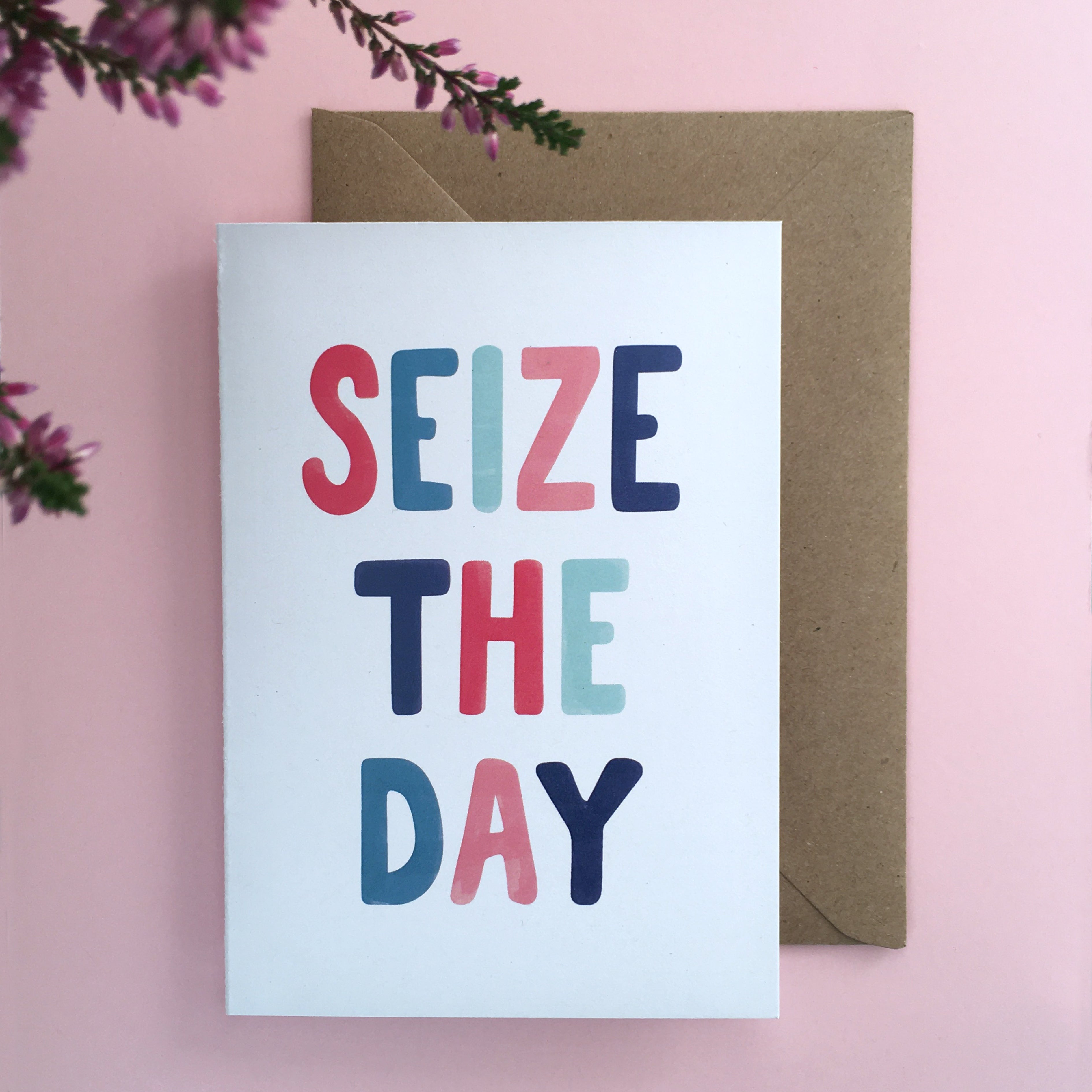 ‘Seize the Day’ eco-friendly greeting card