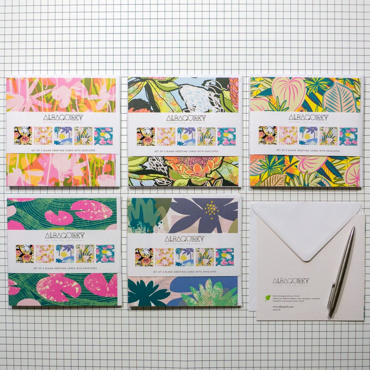 Floral Greetings Cards Set