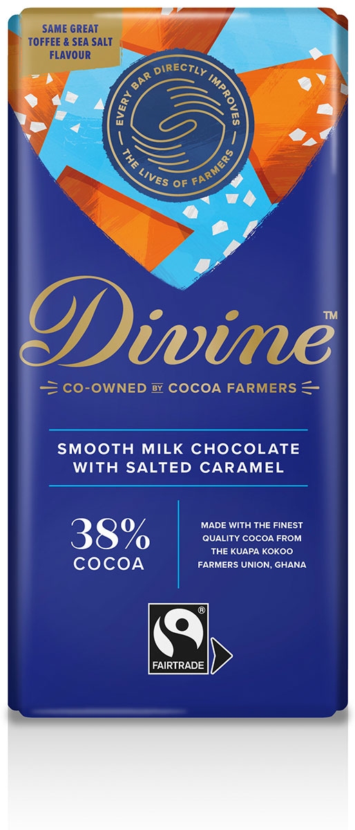 Divine Milk Chocolate With Salted Caramel Bar