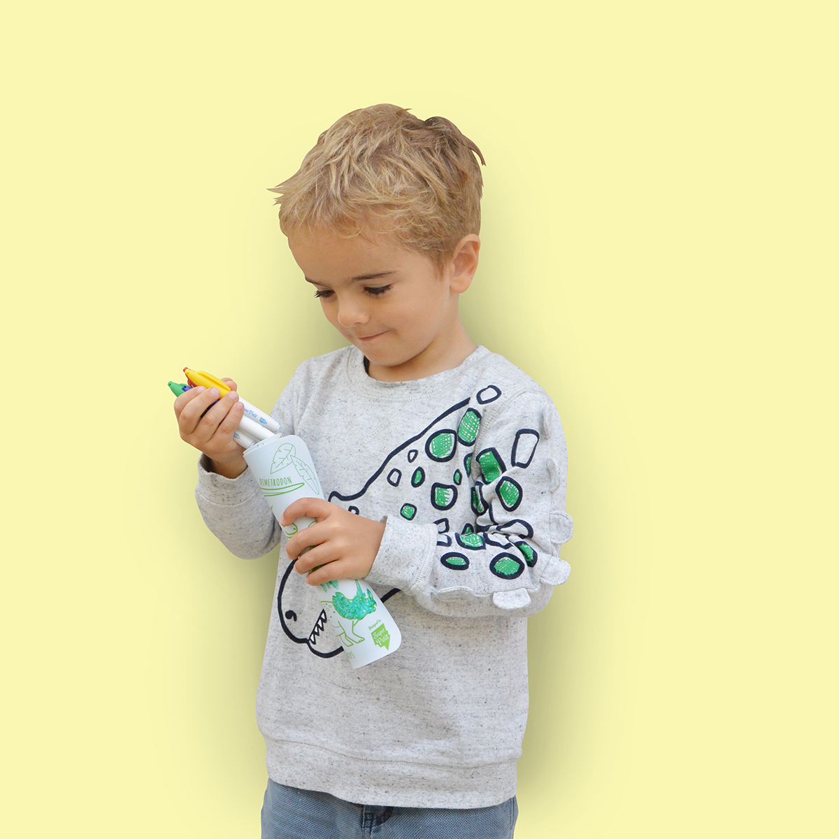 Reusable colouring in mat - Dinosaur